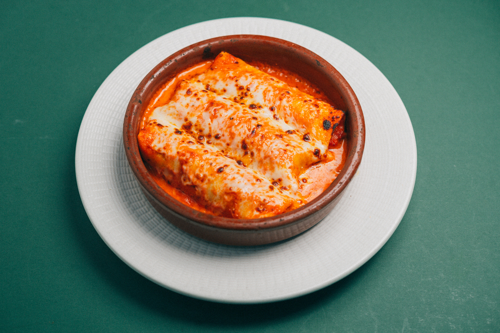 Canelones de carne gratinados