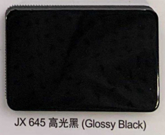 Muestra de lámina JX 645 en negro brillante