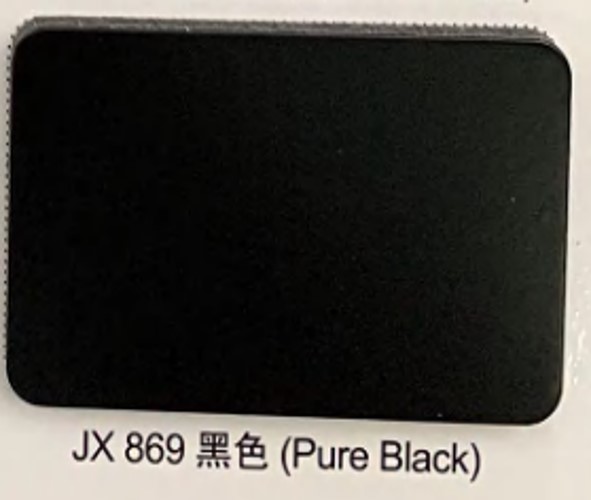 Muestra de lámina JX 869 en negro puro