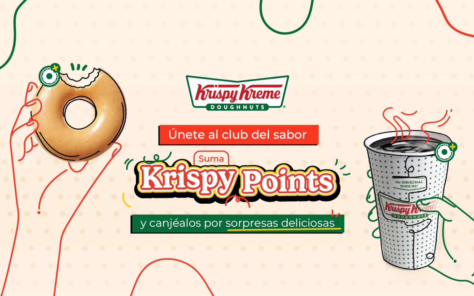 Krispy Points: únete al club del sabor, suma puntos y canjéalos por sorpresas deliciosas