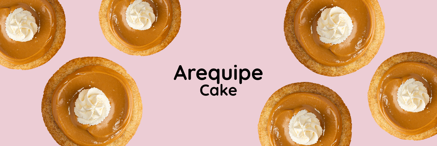 Galletas Arequipe Cake con arequipe y crema batida