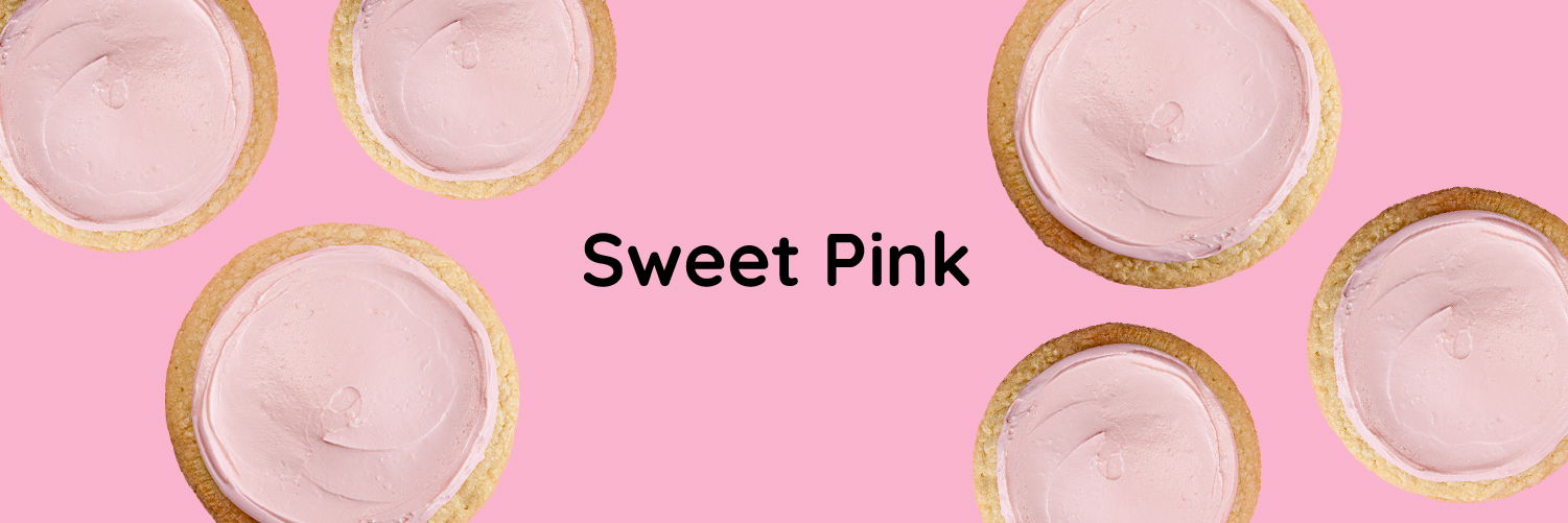 Galletas Sweet Pink con glaseado rosado