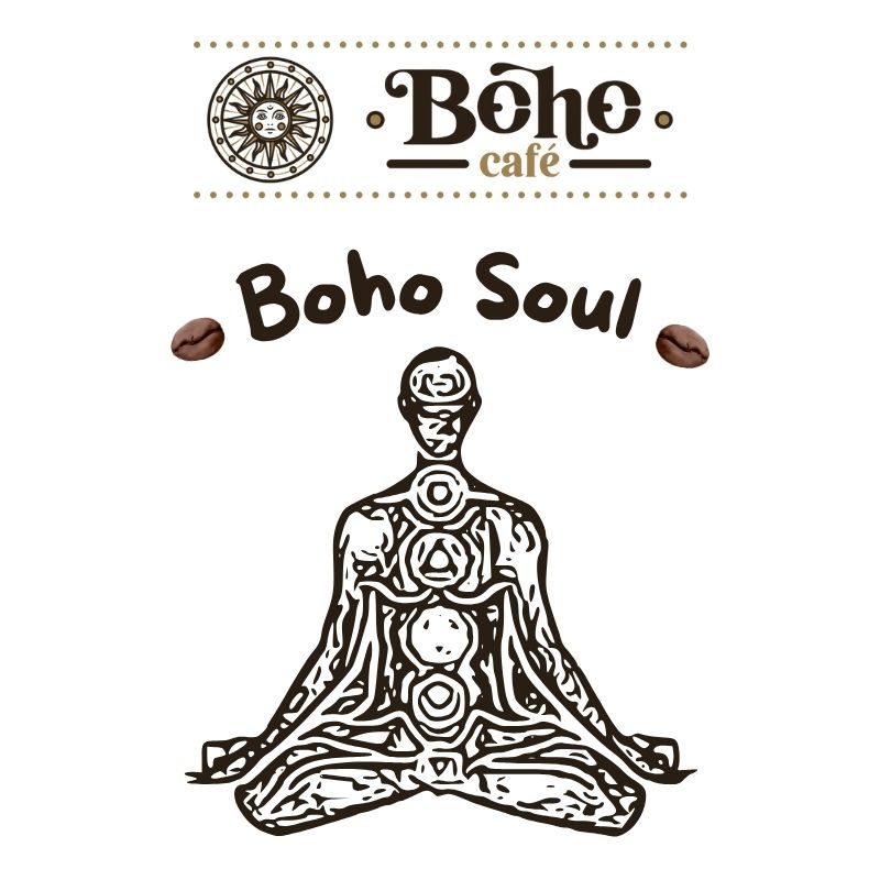 Ilustración del nivel Boho Soul: figura en posición de meditación