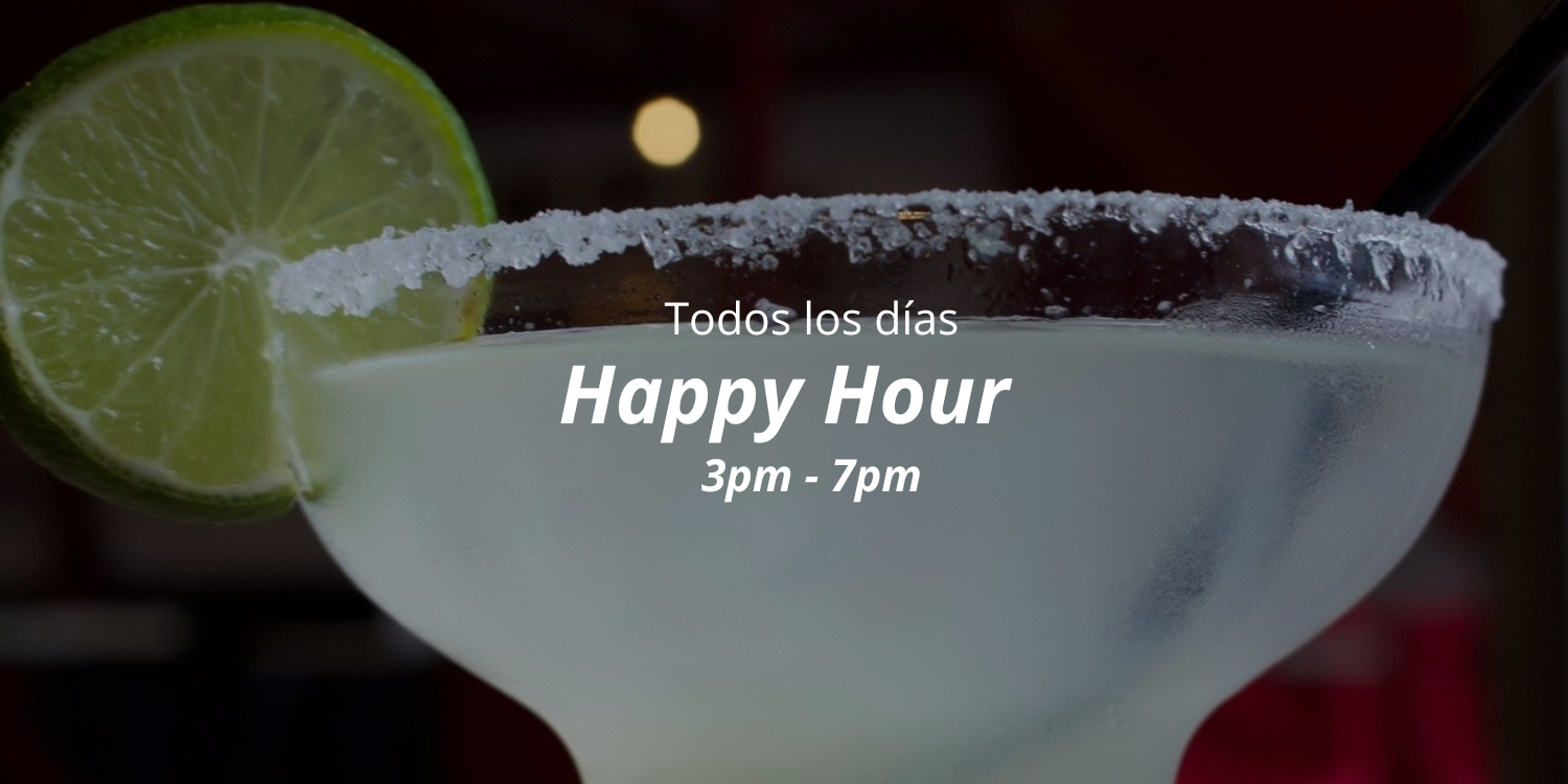 Margarita con borde de sal y limón, imagen del Happy Hour