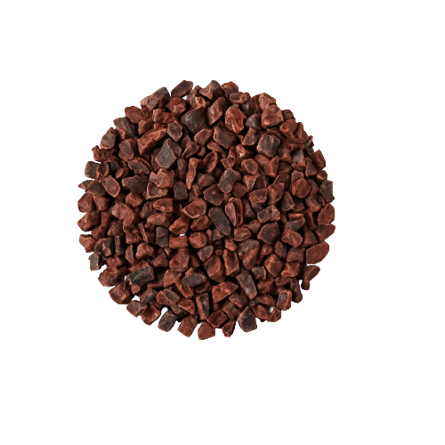 Montón de cacao nibs
